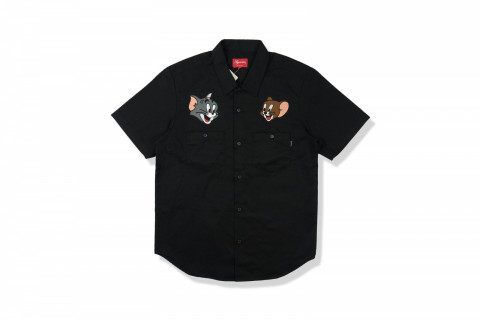 Supreme Tom and Jerry Work Shirt Black