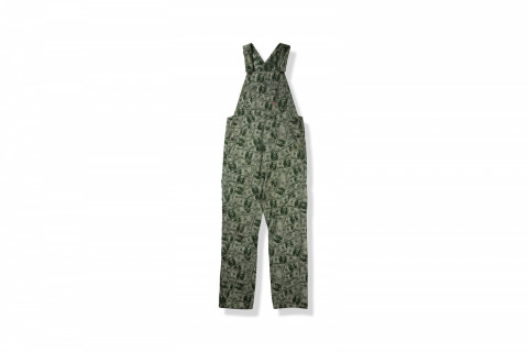 Supreme 100 Dollar Bill Overalls Green