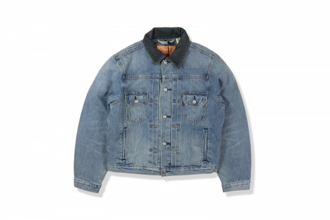 Stussy x Levi's Embossed Praglad Trucker Jacket Stussy Rugged-Blue