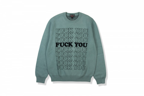 Supreme Hysteric Glamour Fuck You Sweater Light Blue