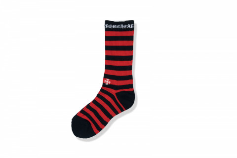 Chrome Hearts Striped Red Socks Multi