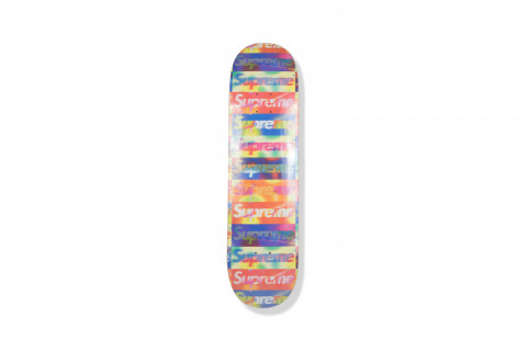 Supreme Distorted Logo Skateboard Deck Yellow