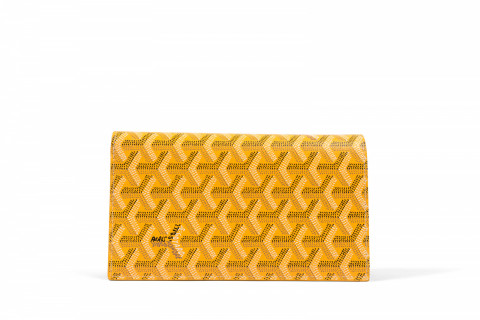 Goyard Goyardine Bifold Yellow Long Wallet 