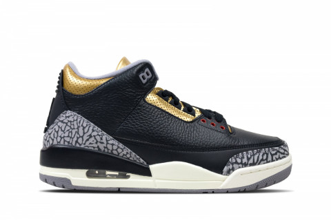 Wmns  Air Jordan 3 Retro Black Cement Gold