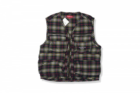 Supreme Tartan Flannel Cargo Vest 