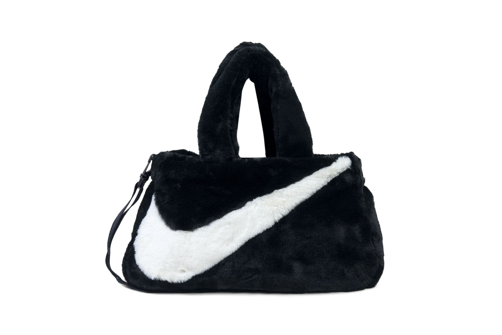 Nike Faux Fur Tote Bag Black - GLAB.VN