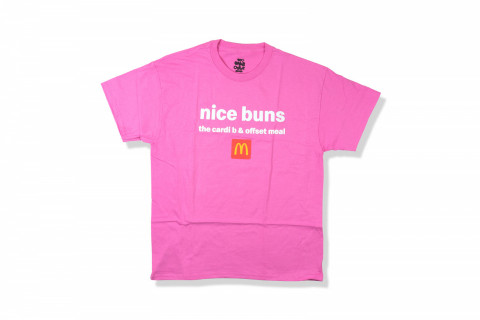 Cardi b Offset Mcdonald's Nice Bun tee - Pink