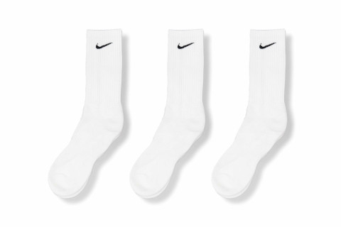 Nike Dri-Fit Everyday Cotton Cushioned Crew White Socks Pack (3 PAIRS)