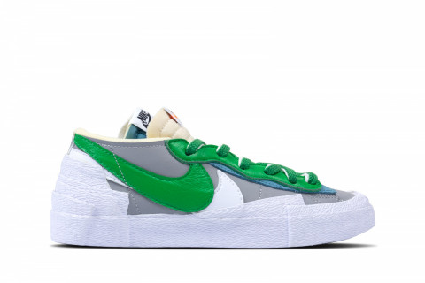 Nike Blazer Low Sacai Medium Grey Classic Green