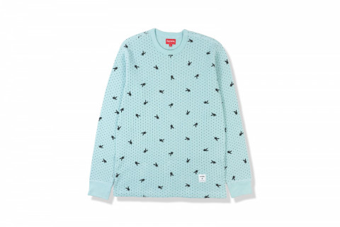 Supreme Playboy Waffle Thermal Light Blue