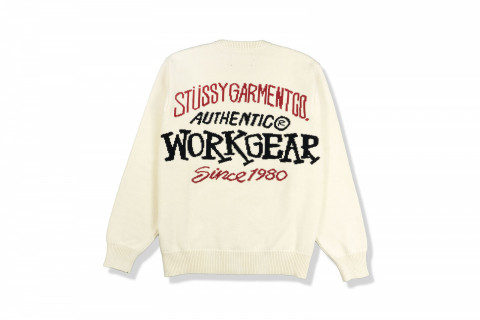 Stussy Authentic Workgear Sweater- Natural