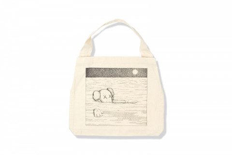 KAWS x Uniqlo Artbook Cover Tote Bag Natural