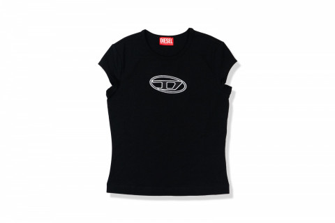 WMNS Diesel Cut Out Logo Tee Black