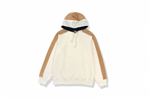 Supreme Paneled Hooded Sweatshirt Beige