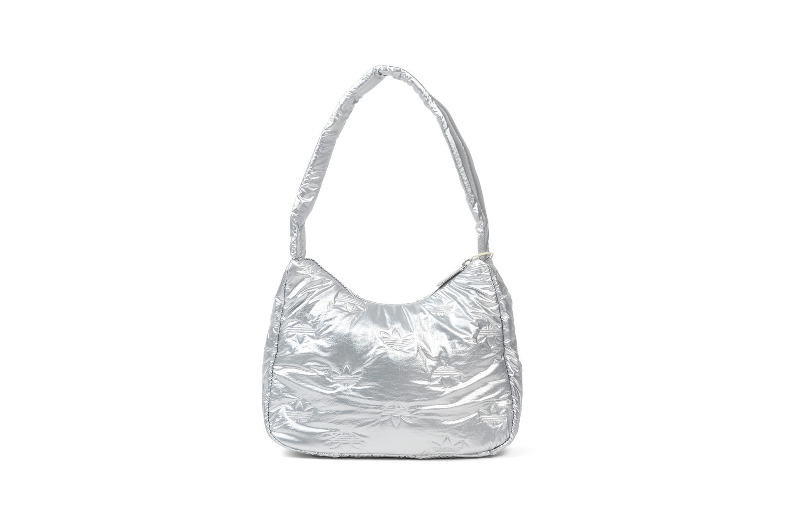 adidas Silver Puffy Satin Mini Shoulder Bag - GLAB.VN