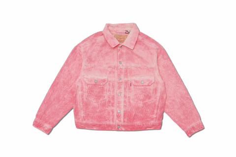 Stussy x Levi's Dyed Jacquard Jacket Pink