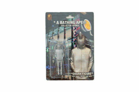 BAPE Shark Figure Key Holder - Silver