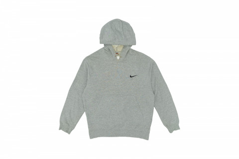 Vintage 90s Nike Mini Swoosh Hoodie Grey