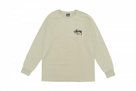 Stussy Stock Paris Long Sleeve Khaki Stussy Stock Paris Long Sleeve Khaki