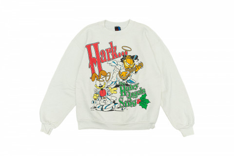 Vintage 90s Garfield Sweater White