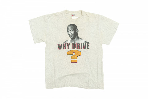 Vintage 90s Nike Jordan Why Drive Tee Grey