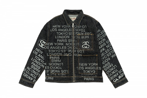 Stussy Zip Work Denim City Link Jacket Black