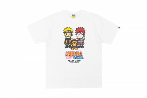 Bape x Naruto Milo #7 "Naruto+Gaara" White Tee