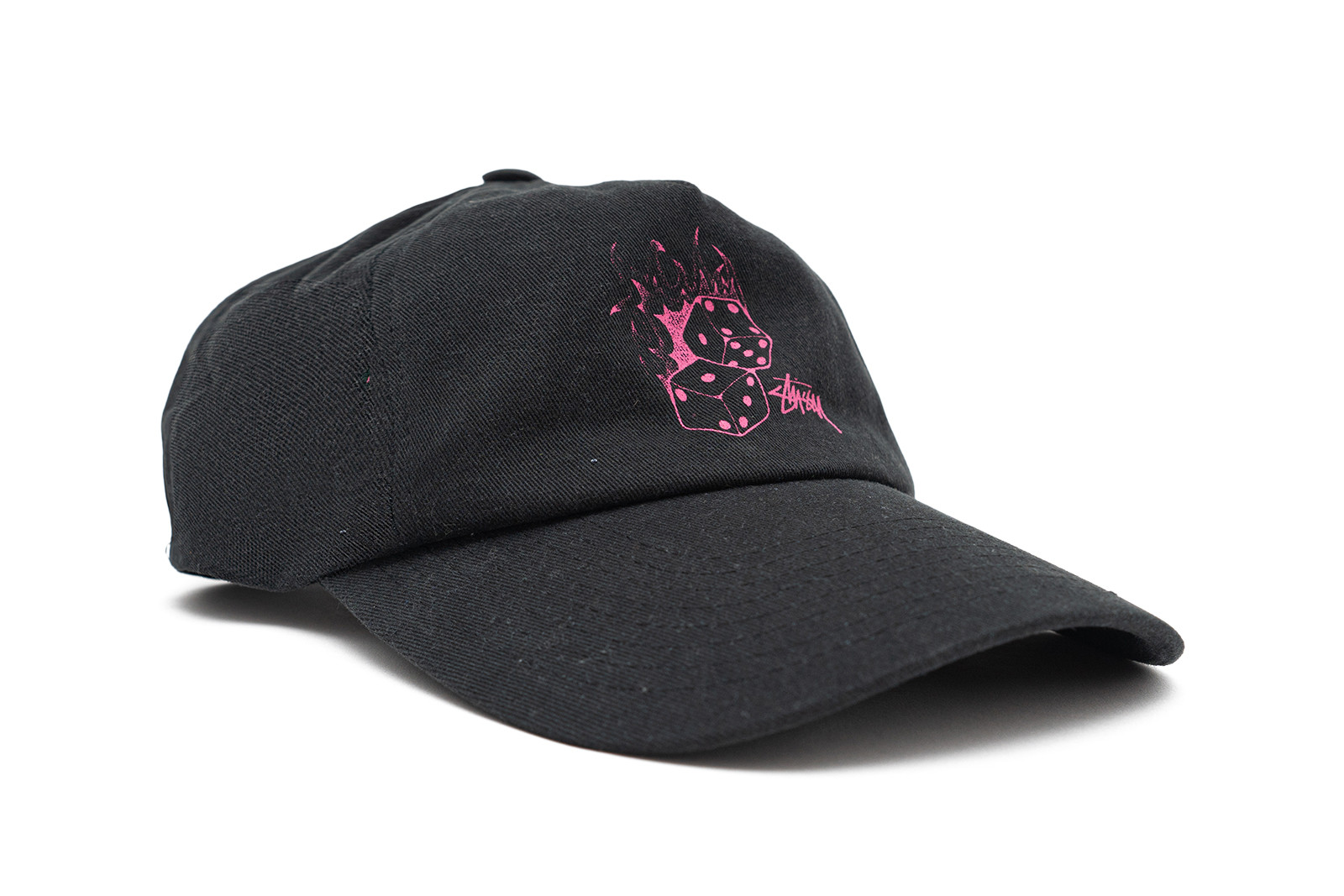 Stussy Flame Dice Low Pro Cap Black - GLAB.VN