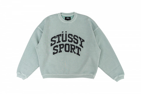 Stussy Big Crackle Sport Crew Light Blue