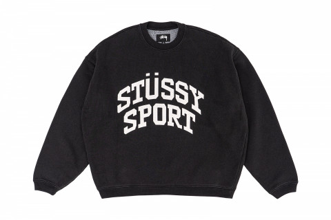 stussy sportsトレーナー 水色 刺繍ロゴ