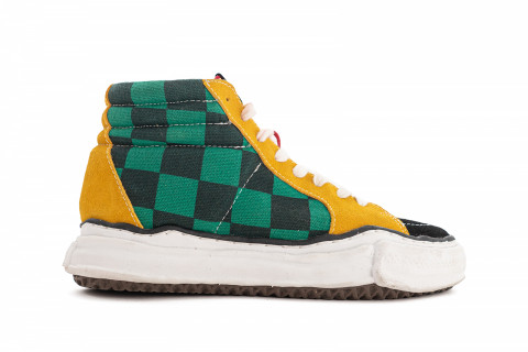 Mihara Yasuhiro Sk8 Hi Checkerboard Green Red