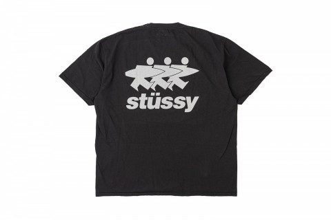Stussy Surfwalk Pigment Dyed Tee Black