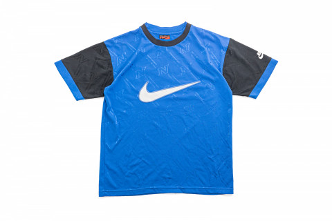 Vintage 90s Nike Swoosh Jersey Football Blue