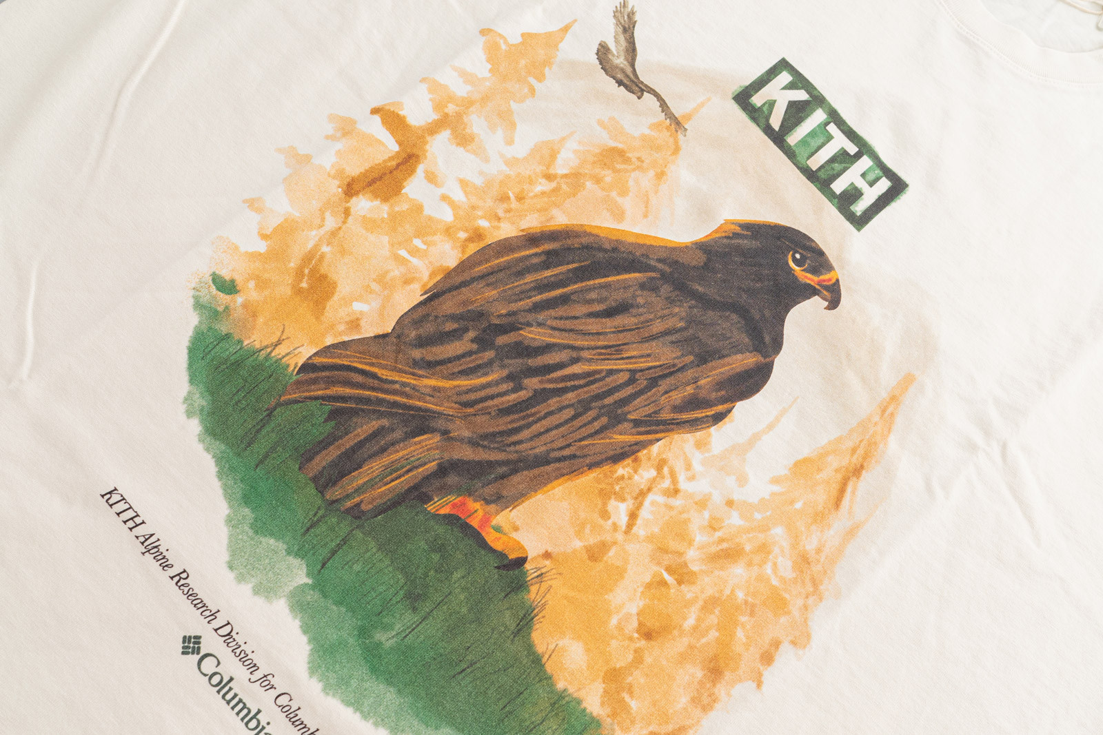 Kith x Columbia Eagle Illustration Vintage Tee History - GLAB.VN
