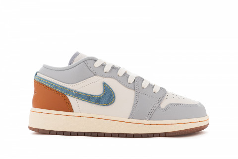 Air Jordan 1 Low GS Denim Swoosh