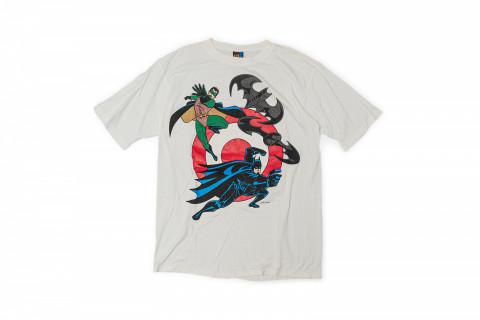 Vintage 90s Batman and Robin Tee White