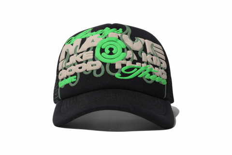 Conic Naive Trucker Hat Black Green
