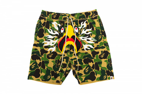 BAPE X READYMADE ABC CAMO EAGLE WIDE SWEAT SHORTS