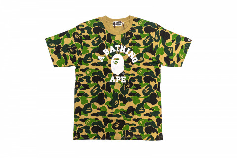 BAPE all over green camo tee