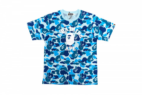 BAPE all over blue camo tee 