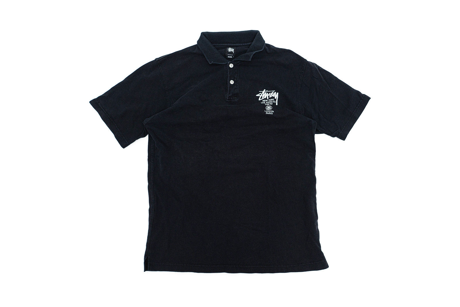 Vintage Stussy World Tour Polo Black - GLAB.VN