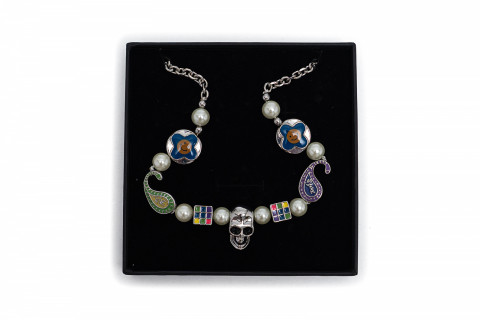 EVAE Cross Flower Smiley Necklace