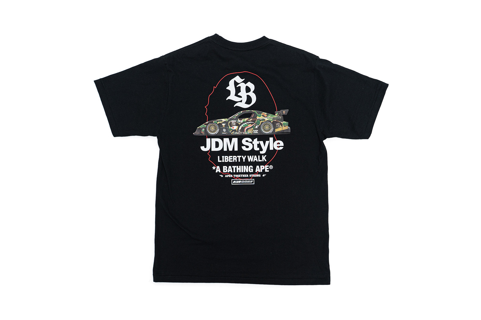BAPE X LBWK FD ABC CAMO TEE Black - GLAB.VN