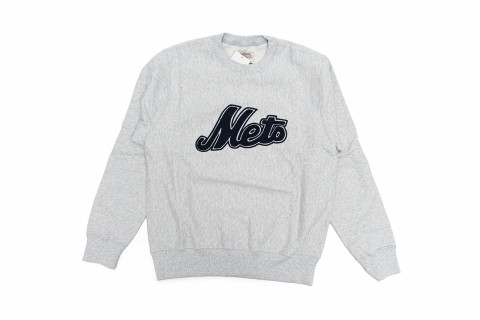 Aime Leon Dore x New York Mets Chainstitch Crewneck Sweatshirt Grey