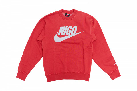 Nike x Nigo NRG Fleece Crew Sweatshirt Red