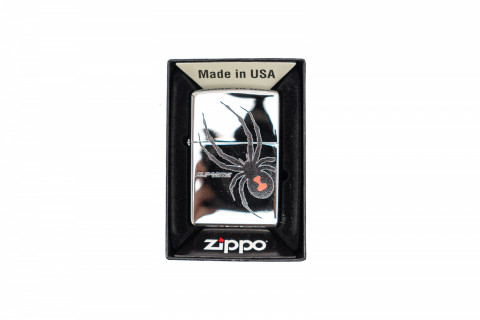 Supreme Spyder Zippo Silver