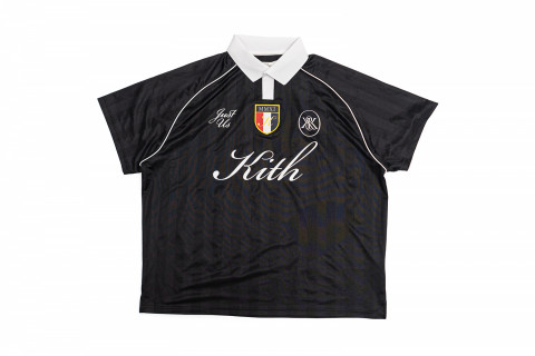 Kith Shadow Stripe Marcel Soccer Jersey Black