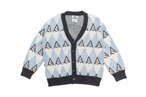 Empty Reference Knit Cardigan Blue