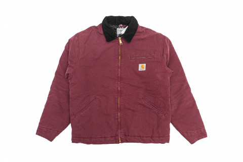 Carhartt WIP OG Detroit Aged Canvas Jacket Malbec/Black