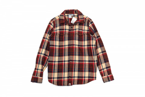BAPE Check Flannel Shirt Brown